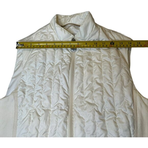 Moncler Women’s Down Puffer Vest Quitted Cream Size 2 M - Picture 11 of 12